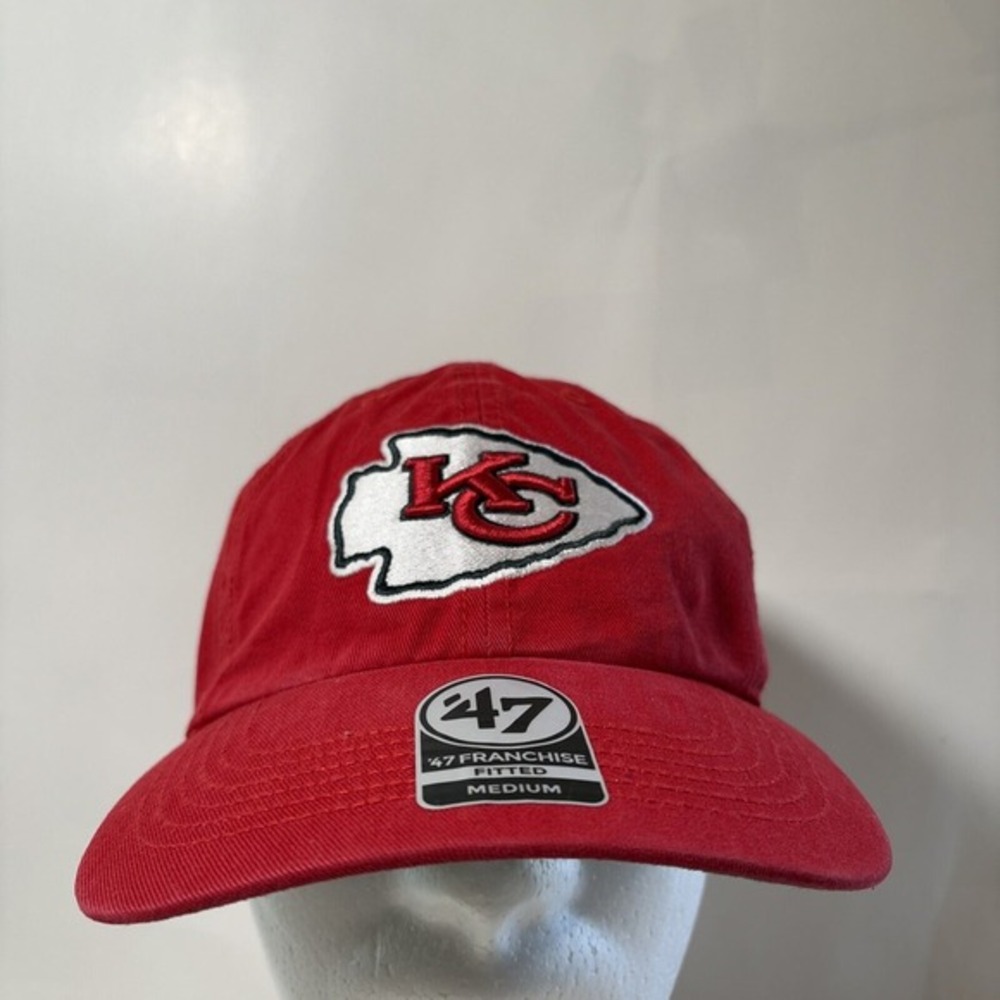 '47 Franchise Kansas City‎ Chiefs Red NFL Fitted Hat NEW Medium